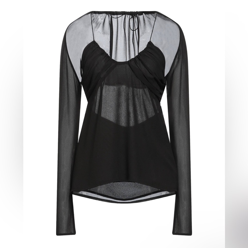Kontatto Women’s Black Top Blouse size S